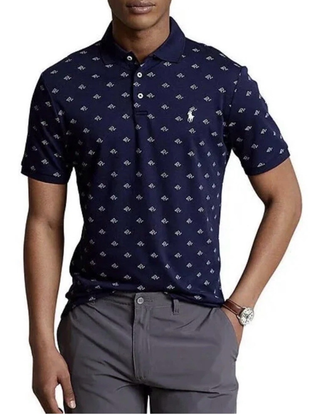 Polo Ralph Lauren MEN'S Polo Shirt Medium Classic-Fit Deco SILKY Soft Cotton XL